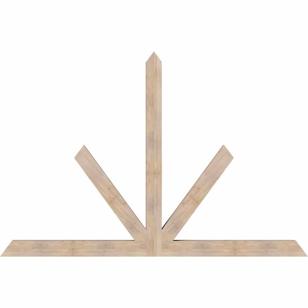 Ekena Millwork Saratoga Smooth Timber Gable Bracket, Douglas Fir, 108"W x 72"H x 5 1/2"D x 5 1/2"F, 16/12 Pitch GBW108X72X0606SAR00SDF - main
